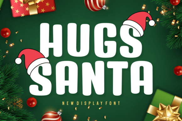 Hugs Santa: A Bold, Festive Display Font for Web Designers