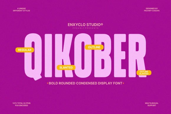 Qikober: A Bold Condensed Display Font for Modern Editorial Design