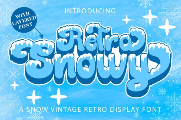 Retro Snowy: A Bold Display Font for Festive Campaign Visuals