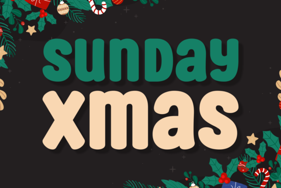 Sunday Xmas: A Festive Display Font for Modern Editorial Design